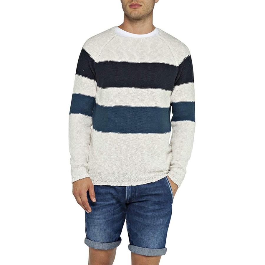 高い素材 リプレイ セーター スラブ コットンニット メンズ アイボリー ネイビー Eu S 日本サイズs相当 ハッピーミディアム 通販 Yahoo ショッピング 最安値 Lespakigali Com