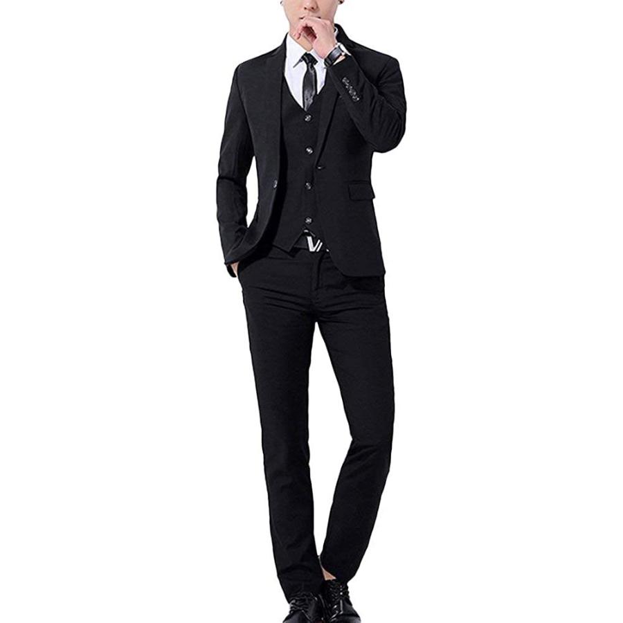 55 以上節約 Yffushi スーツ スリーピース 1つボタン 無地 S 4xl ストライプ ブラック 5xl 日本4xl 想像を超えての Yalaphone Com