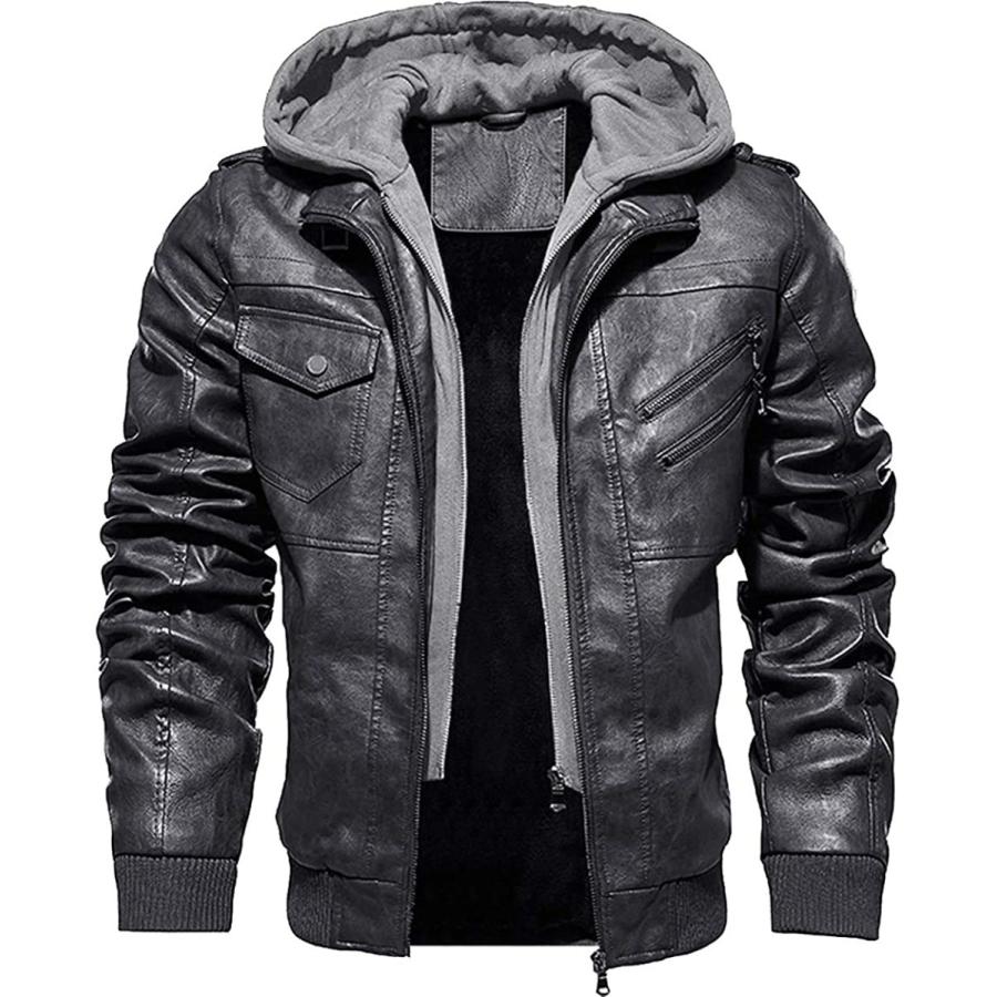 トップ パーカー 柔かい 革ジャケット お洒落 ライダースジャケット 秋冬 メンズ Puジャケット Tacvasen 通勤 グレー アメカジ レザージャケット その他財布 帽子 ファッション小物 Www Gatorheatandair Com