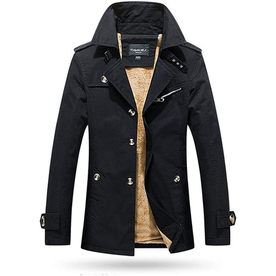 特価ブランド Hisitosa トレンチコート メンズ 長袖 ジャケット ボタン 綿 服 メンズ 春秋冬 スタイリッシュ シンプル カジュアル ビジネス コート その他財布 帽子 ファッション小物