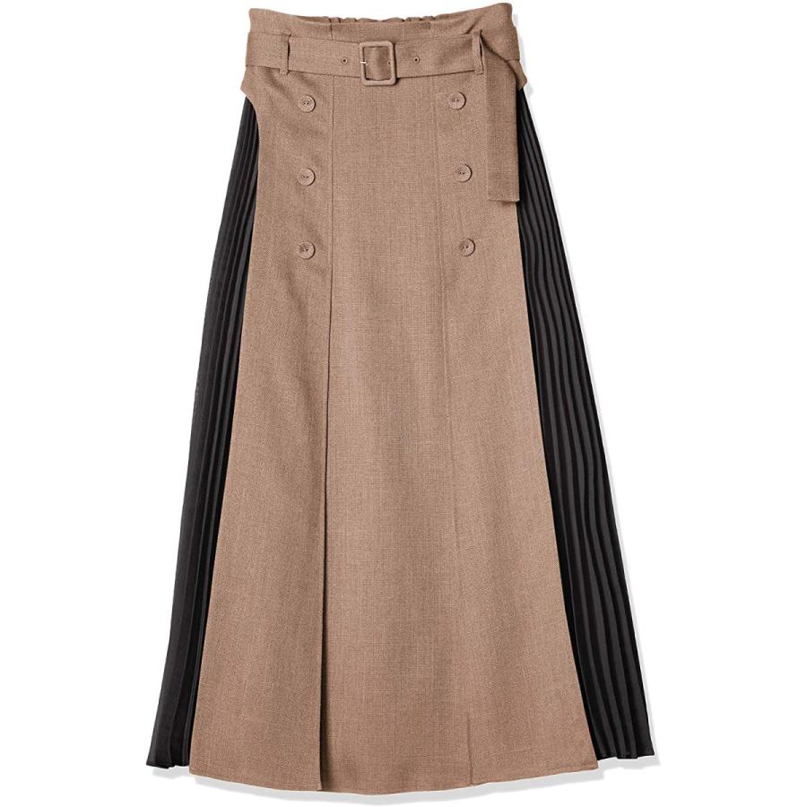 在庫一掃 日本 Brw レディース Lwfs1074 異素材切替プリーツスカート リリーブラウン 1 号相当 日本サイズ9 その他財布 帽子 ファッション小物 Pathwaysfl Org