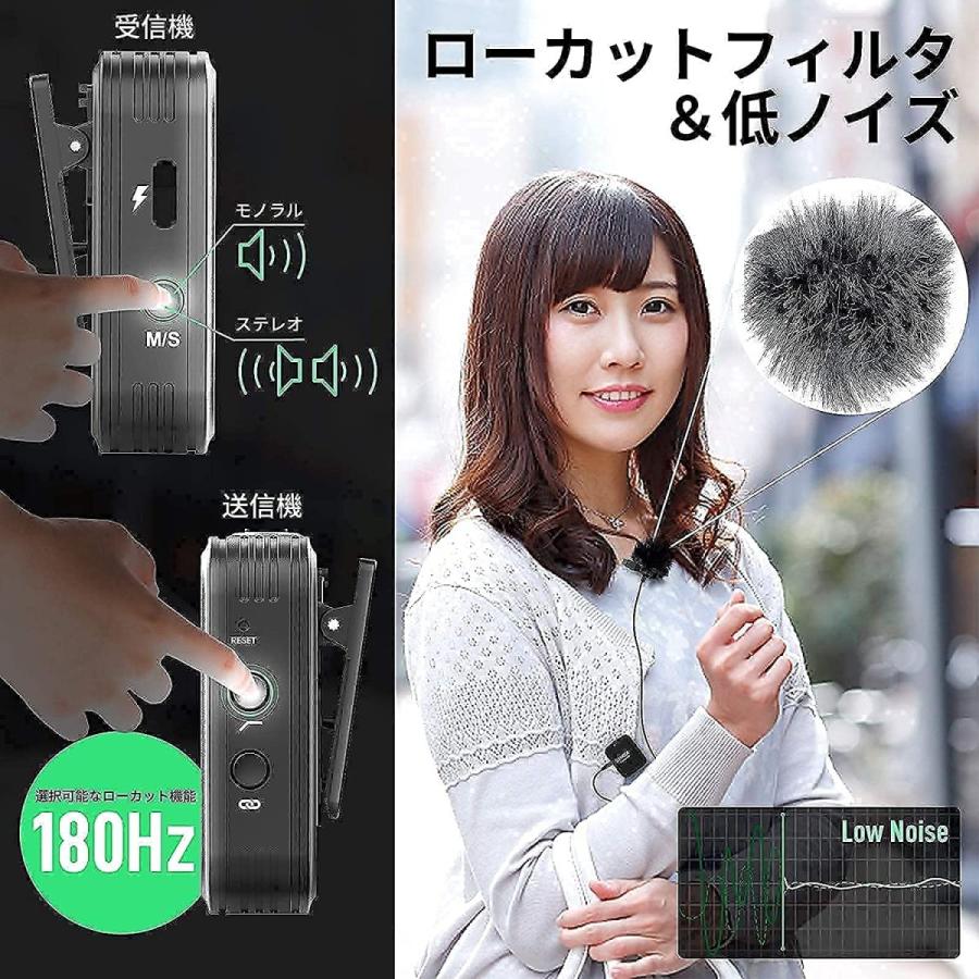 【iPhoneアダブタ付属】SYNCO-G1 A2-ワイヤレススマホマイク-ピンマイク ステレオ/モノラル切替 2.4GHz カメラ外付けマイク 内蔵 iPhoneアダブタ付属 SYNCO G1 A2 ワイヤレススマホマイク ピンマイク ステレオ/モノラル切替 4GHz カメラ外付けマイク 内蔵