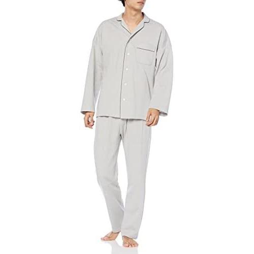 最適な価格 [グンゼ] パジャマ 背・もも アウトラスト当て布付 長袖長パンツ ダイヤキルト メンズ (グレ- M) パジャマ