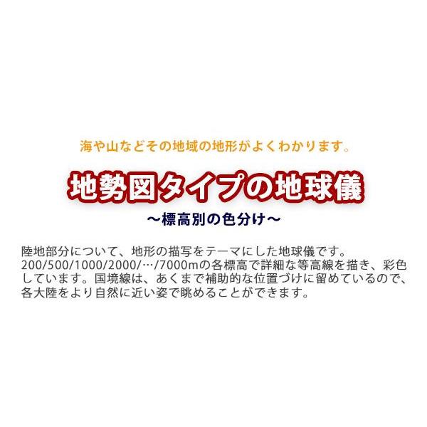 SHOWAGLOBES 地球儀 地勢図タイプ 43cm 43-TRA_2