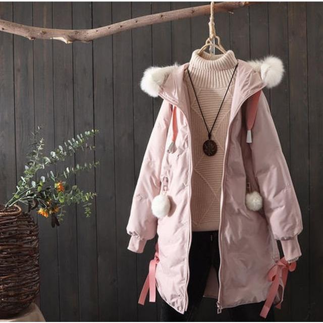 スプリングフェア ダウンジャケット レディース アウター 秋冬 コート 長袖 サイドリボン ダウン ジャケット ダウンコート サイドリボン リボン オーバーサイズ 代引不可 Jobecogouabo Com