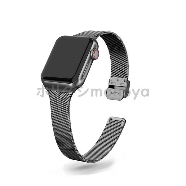 applewatch アップルウォッチ バンド レディース スリム ステンレス シンプル 6 se 5 4 3 2 1 全7色｜happyoutlet8｜02