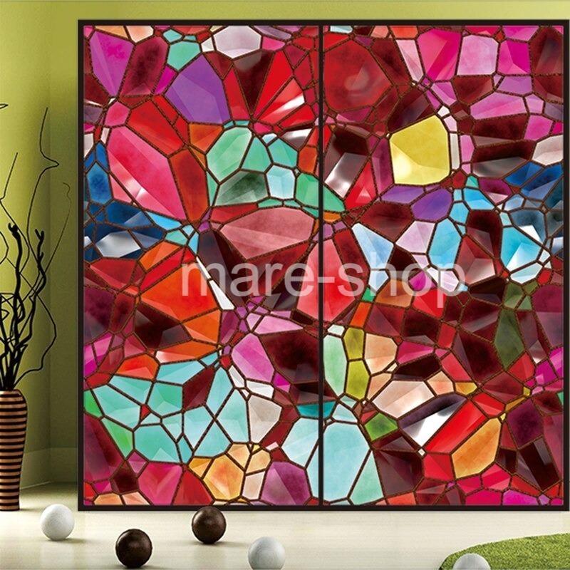 ガラスフィルム ステンドグラス風 ガラスステッカー フィルム 窓 幾何学模様 目隠し 目隠し保護 プライバシー保護フィルム 2127mzn02 Happy Outlet 通販 Yahoo ショッピング