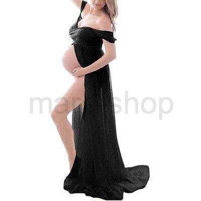 マタニティドレス マタニティフォト おしゃれ かわいい ウェディング 妊婦服 妊婦写真 レース 写真撮影 ロングドレス オフショルダー 前開き