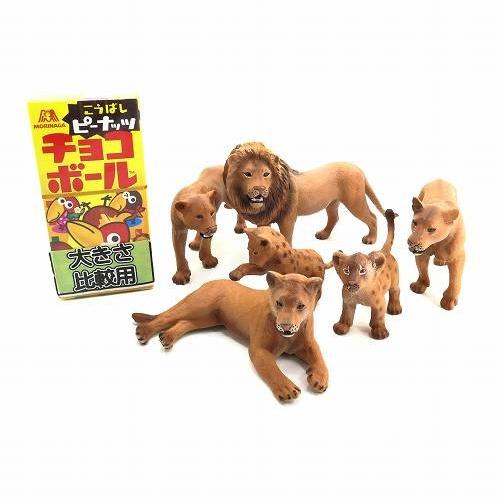 ❤️レア・美品❤️ロモノーソフのライオンとヒョウ2体セット ミニチュア 動物 ライオン 群れ 家族 6匹セット AO-010 置物 宅配便