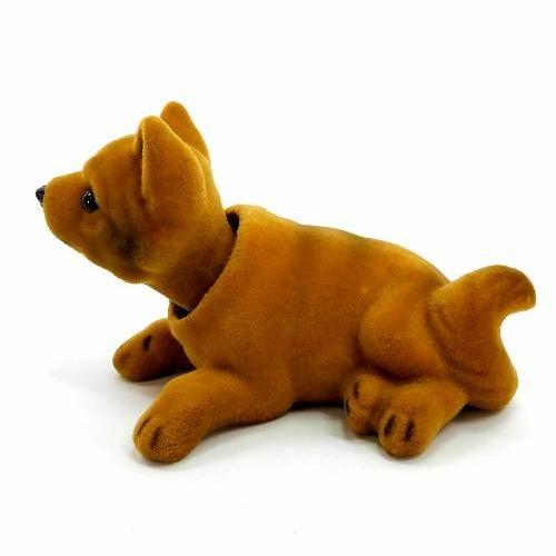 首振り犬 柴犬 AO-017 赤べこ風 イヌの首振り人形 置き物 首がゆらゆら