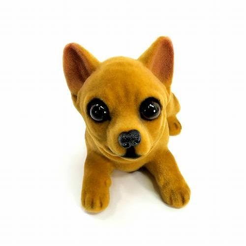 首振り犬 チワワ AO-018 赤べこ風 イヌの首振り人形 置き物 首が