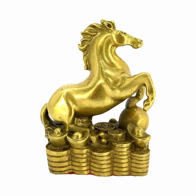 ミニチュア 置き物 馬 ウマ ゴールド 金運 開運グッズ 縁起物 動物