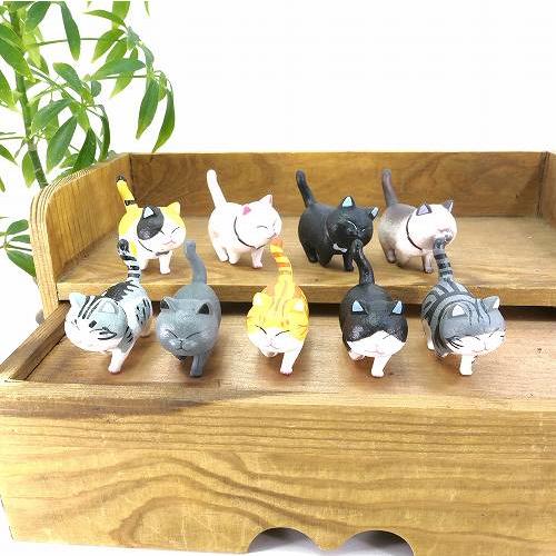 ミニチュア 猫 9匹セット かわいい ネコ オブジェ マスコット