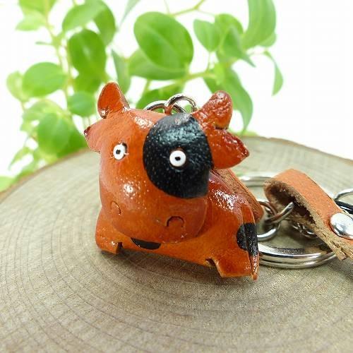 キーホルダー 牛革 本革 レザー 牛 手作り ハンドメイド A チャーム