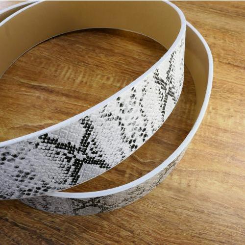 バックルなし 革のみ ベルト ヘビ柄 蛇柄 フェイクレザー 120cm 幅38mm