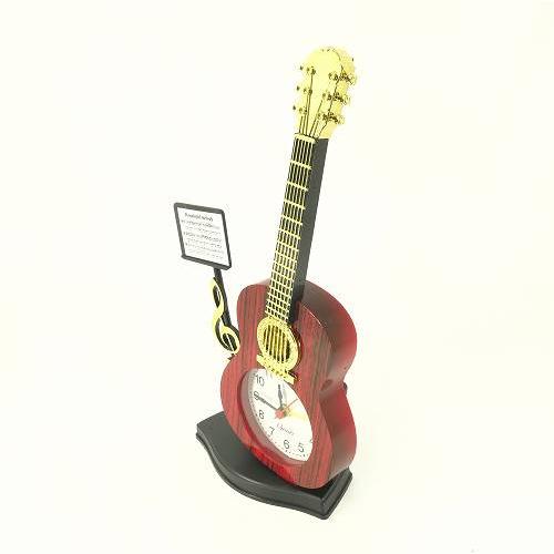 置時計 アコギ型 アラーム付き ギター型 目覚まし時計 置き時計