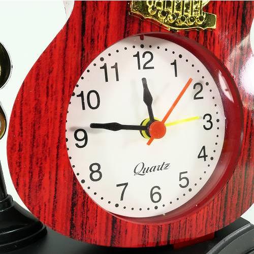 置時計 アコギ型 アラーム付き ギター型 目覚まし時計 置き時計