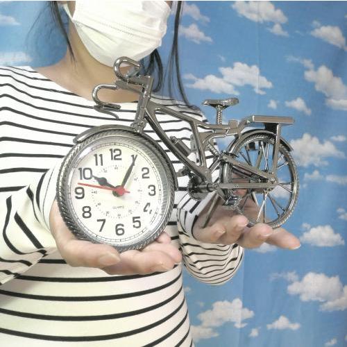 置時計 ロードバイク 自転車 卓上 アラーム付き 置き時計 別途単3電池1