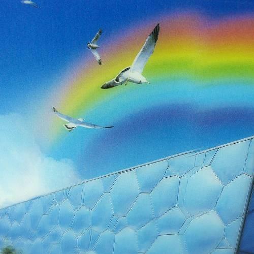 立体の風景絵 立体ピクチャー 犬2匹 ET-234 風景 3Dの絵 飛び出す 浮き出る