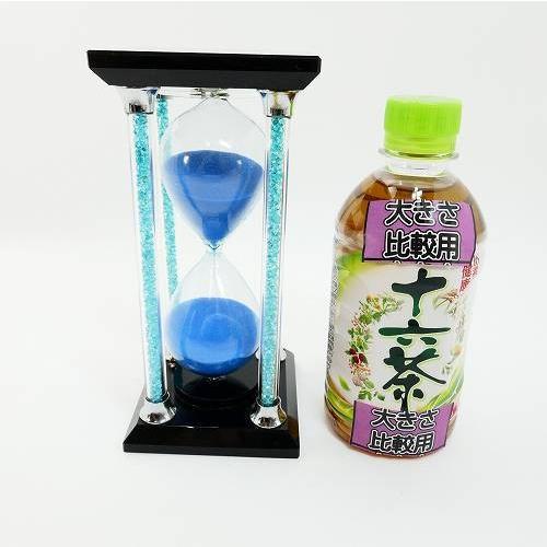 砂時計 27分前後 青 天板不透明 おしゃれなクリスタル砂時計 神殿風