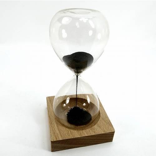 砂時計 サンドアート 砂鉄 黒 ET-296 科学 玩具 マグネット 宅配便のみ