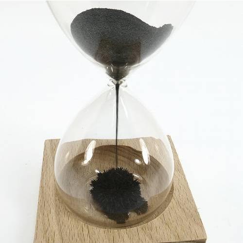 砂時計 サンドアート 砂鉄 黒 ET-296 科学 玩具 マグネット 宅配便のみ