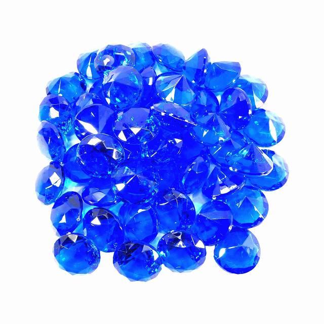 アクリルアイス イミテーションダイヤ ブルー 約80個 約500g 青 