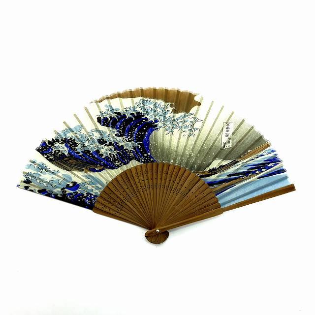 扇子 男性用 葛飾北斎 神奈川沖波裏 シルク Etse 407 メール便ok Etse 407 バラエティ雑貨 ハッピーパッチ 通販 Yahoo ショッピング