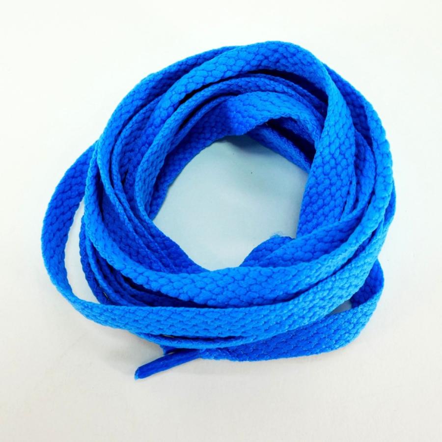 靴ひも スニーカー 靴紐 シューレース 125cm 商品追加値下げ在庫復活 濃い 水色 スカイブルー 子供 平紐 Etsr 715 ロング レディース 無地 メール便ok