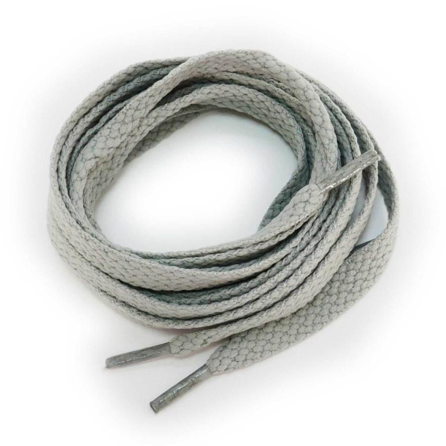 靴ひも スニーカー 靴紐 シューレース 125cm ライトグレー ロング 無地