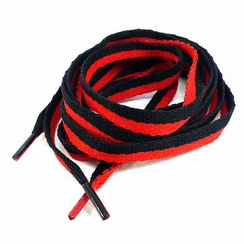 靴ひも スニーカー 靴紐 シューレース 110cm 赤黒ライン Etsr 4 かわいい 子供 レディース メンズ 平紐 1足セット 2本入 メール便ｏｋ Etsr 4 バラエティ雑貨 ハッピーパッチ 通販 Yahoo ショッピング