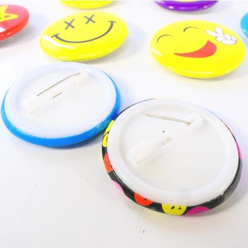 缶バッジ スマイル 10個セット ランダムアソート 福袋 ピンバッジ 顔