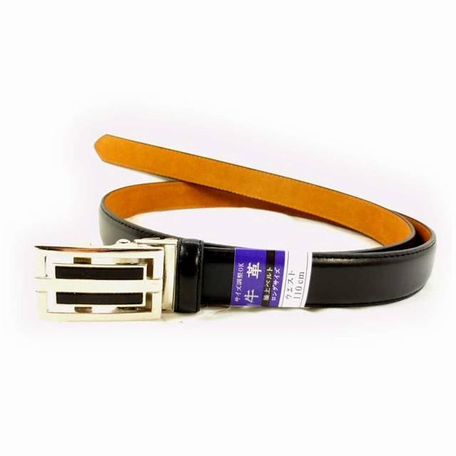 大きいサイズ メンズ ベルト 牛革 合皮使用 ビジネス 紳士 黒 ワンタッチ バックル ロング W110cm 長さ調整可 Gb E8 宅配便のみ Sale 69 Off