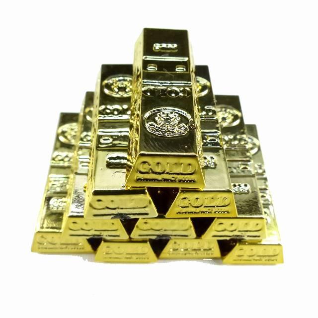 金の延べ棒 ゴールドバー レプリカ 金塊 おもしろ ゴールド 10個セット