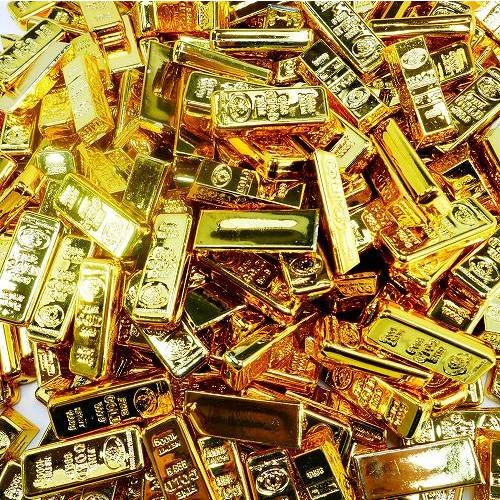 金の延べ棒 ゴールドバー レプリカ 金塊 おもしろ ゴールド 約330個 2