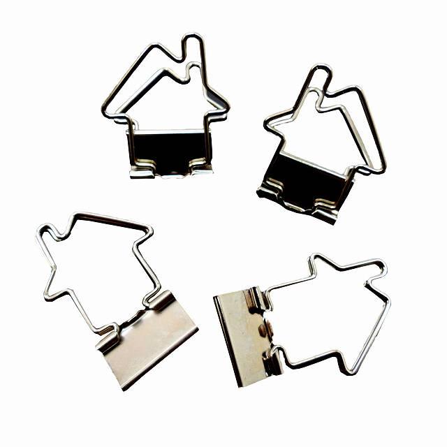 ダブルクリップ 文具ダブルクリップ クリップ 文房具 かわいい 家 シルバー 4個セット ペーパークリップ ステーショナリー Hb 367 メール便ok Hb 367 バラエティ雑貨 ハッピーパッチ 通販 Yahoo ショッピング