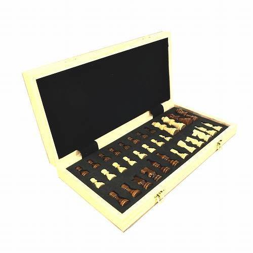 特大 高級 木製 チェス セット 折りたたみチェスボード 34cm チェス