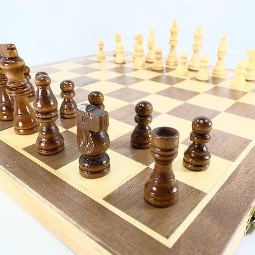特大 高級 木製 チェス セット 折りたたみチェスボード 34cm チェス