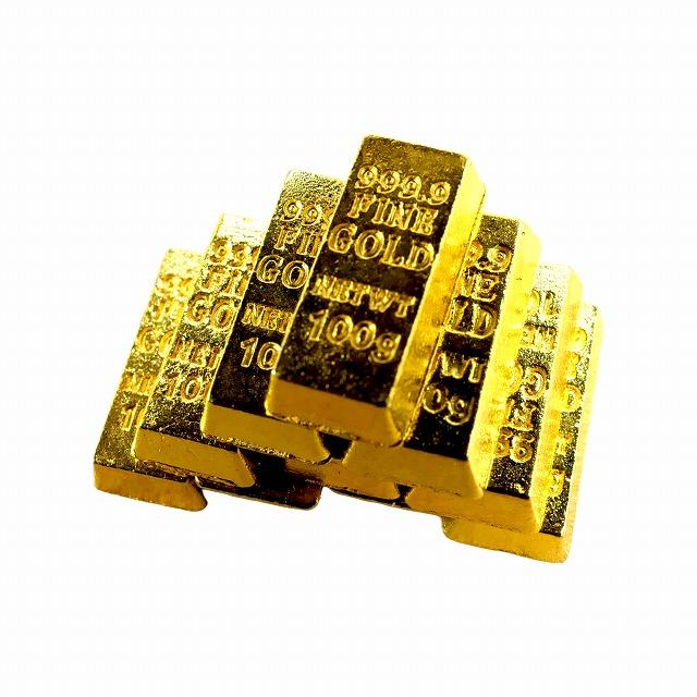 金の延べ棒レプリカ 金塊 レプリカ 超ミニ 10個セット ゴールドバー 極