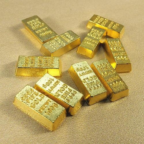 金の延べ棒レプリカ 金塊 レプリカ 超ミニ 10個セット ゴールドバー 極