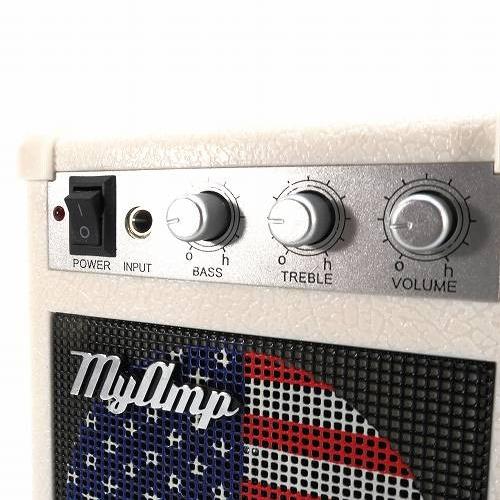 ギターアンプ型スピーカー 白アメリカ国旗柄 KA-097 USBスピーカー