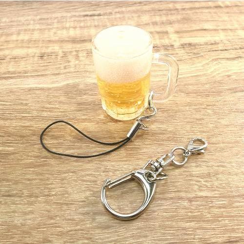 ビールジョッキ キーリングキーホルダー 大ジョッキ 生ビール 食品