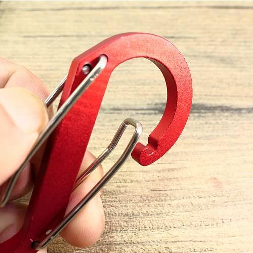 カラビナ S型 大 8色セット キーホルダー S字 アウトドア フック 上下