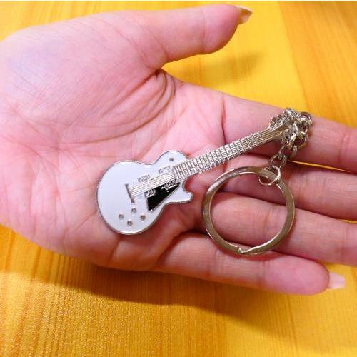 エレキギター型 キーホルダー 3個セット キーリング レスポールタイプ