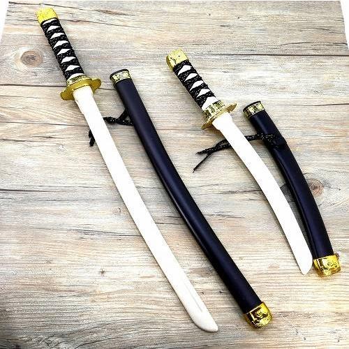 訳あり 刀 プラスチック 日本刀 忍者 侍 二刀流 玩具 まとめて 20本