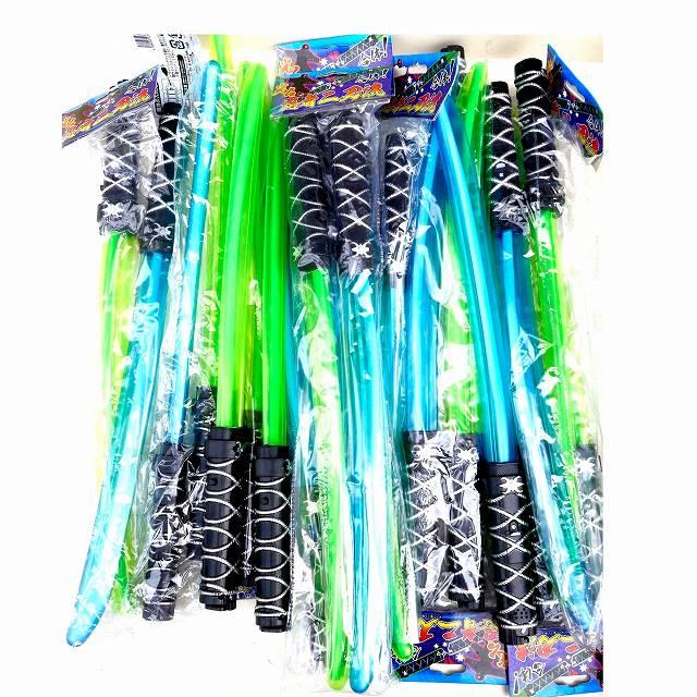 訳あり 刀 プラスチック 光る剣 忍者 二刀流 玩具 まとめて 約15本