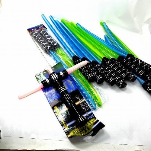 訳あり 刀 プラスチック 光る剣 忍者 二刀流 玩具 まとめて 約15本