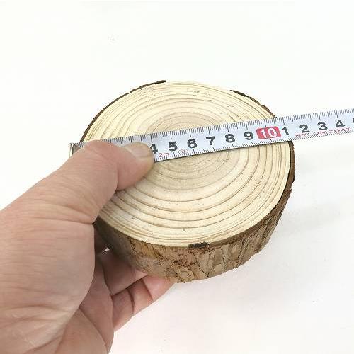 天然木の台座 ディスプレイスタンド スギの木 切り株 1個 約10cm 厚み