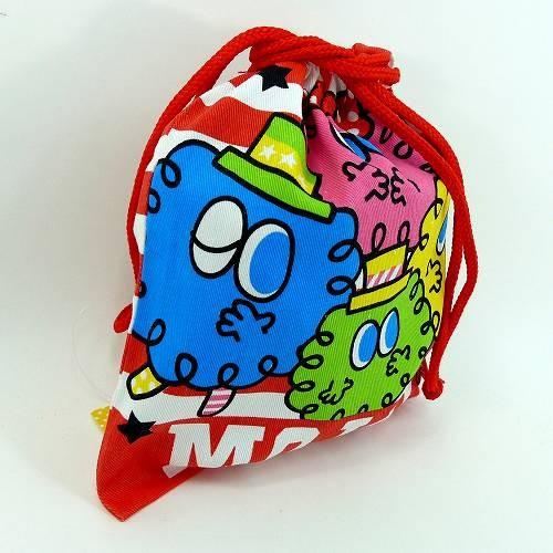 巾着袋 MOJA! ポーチ 小物入れ おしゃれ 赤 レッド ストライプ マルチ