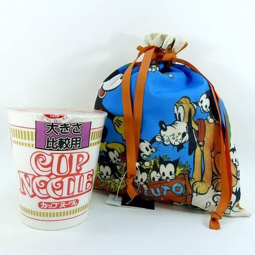 ディズニー巾着M ミッキー&プルート 大きいA4サイズ 巾着袋 手提げ